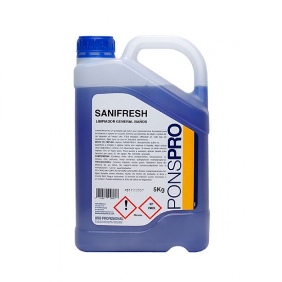Detergent profesional pentru bai/toalete Sanifresh Asevi 5l