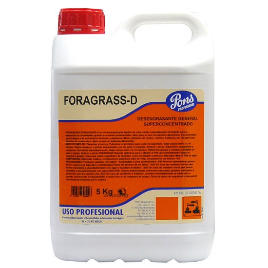 Detergent degresant pentru bucatarii Asevi Foragras-5l