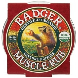 Mini balsam masaj dureri musculare cu ardei Cayenne si ghimbir, Badger21 g