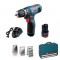 Masina de gaurit cu percutie cu acumulatori Bosch GSB 1080-2-Li 2 acu. x 1,5 Ah + 3 seturi accesorii + geanta textila