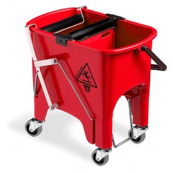 Galeata dubla cu roti si storcator tip pedala