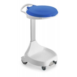 Suport saci menajeri cu roti si pedala Smile 20 W-1020 2x60 Litri