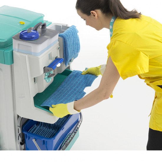 Carucior curatenie spital cu sistem dozare detergent Magic 806S