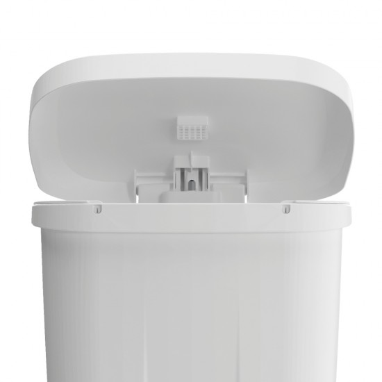 Bin with pedal and lid, complete with set of 6 labels for separate waste collection