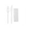 Knife + Fork white disposable napkin