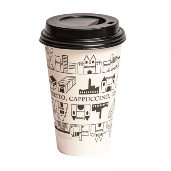 Pahar carton 12 oz urban set 50buc