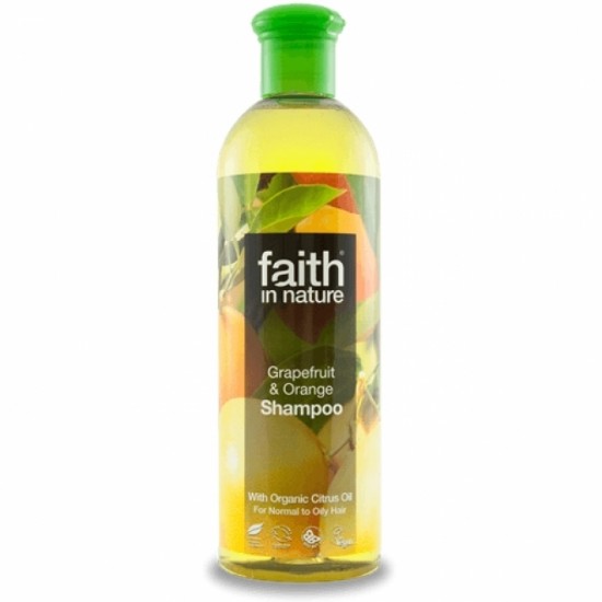 Sampon cu grapefruit si portocale, pt. par normal sau gras, Faith in Nature, 400 ml