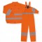 Costum salopeta cu pieptar din bumbac cu benzi reflectorizante