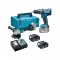 Pachet Makita 18V DGA504 DHP480 2 x acum. 5.0Ah
