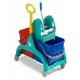 Light Tts cleaning trolley and flat mop set