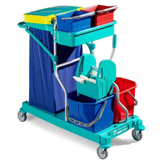 4-bucket cleaning trolley