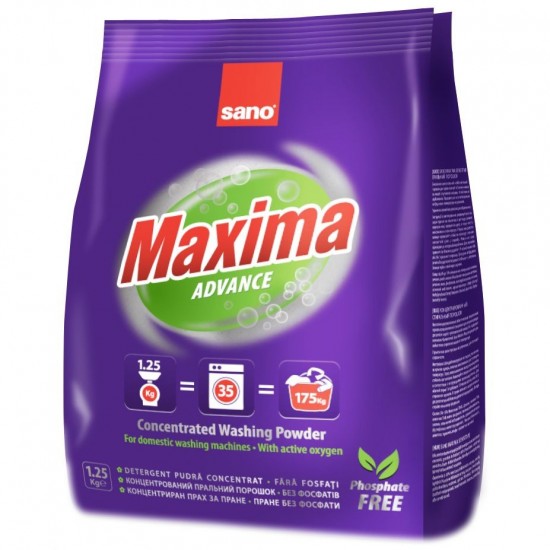 Detergent rufe concentrat Sano Maxima Advance 1.25 Kg- 35 spalari