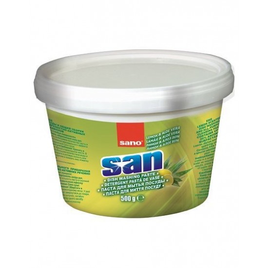 Detergent Vase Sano San Pasta Lemon Aloe Vera 500G