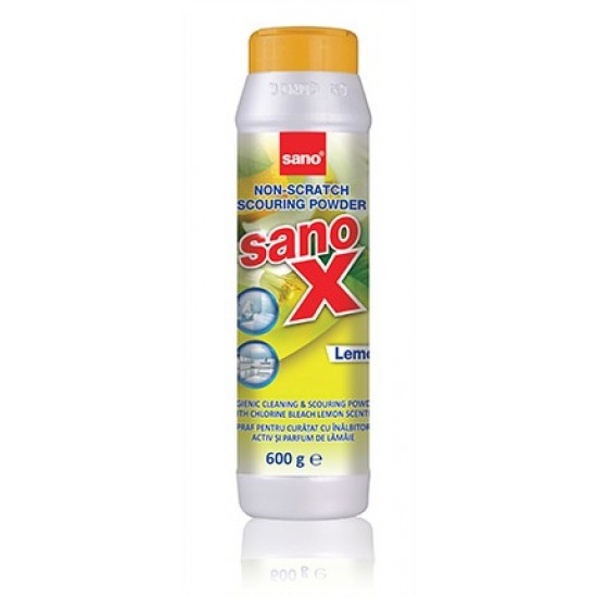 Praf de curatat cu inalbitor Sano X Lemon 600g